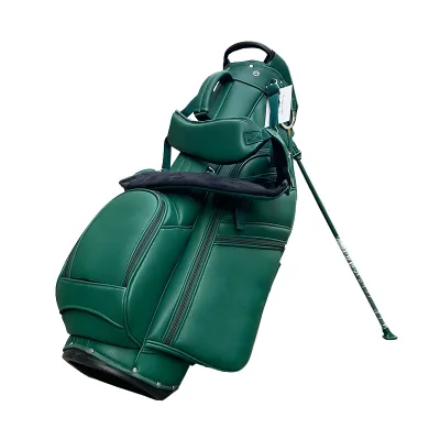 Four-way Golf Club Insertion Green Golf Stand Bag, PU Multi-functional Golf Bag, Factory Direct ODM/OEM