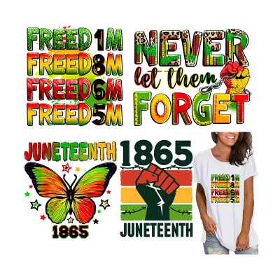Fast Delivery 1865 Juneteenth Dtf Transfers Wholesale Heat Transfer Vinyl Film