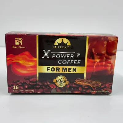 New Packaging Men XPower Coffee Male Enhances Man Instant Men Black Coffee for Energy Booster