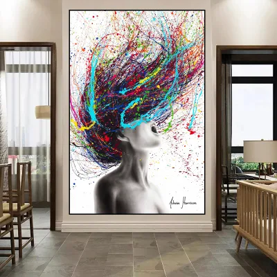Canvas Poster Abstract Hair Salon Art Modern Decorative Picture Living Room Home Decor