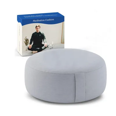 Wholesale Organic Handmade Round Buckwheat Zafu Meditation Seat Cushion Organic Cotton Washable Cover Meditation Pillow