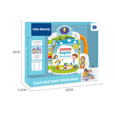 Early Educational Learning Toy Book for Kids Toddlers Words Friends Touch Sound Reading Musical Function Learning Machine