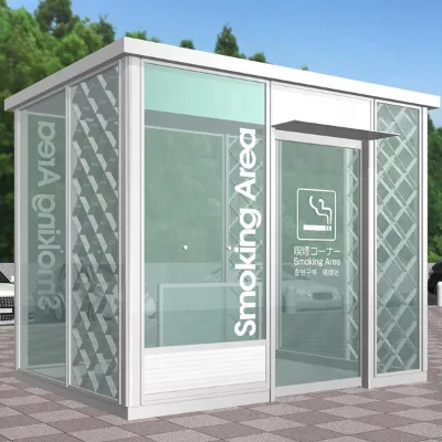 Public Outdoor Furniture Environmentally Friendly High Quality Closed Smoking Booth/kiosk