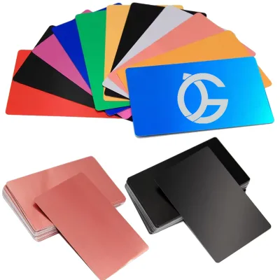 Black Silver Metal Hard Enamel Blank Anodized Aluminium Stainless Steel Personalized Custom Business Cards With Qr Code