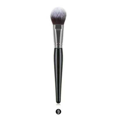Single Tapered Blusher Makeup Brushes Single Tapered Fan Brush Highlighter Synthetic Hair Makeup Blusher for Face Wood Handle
