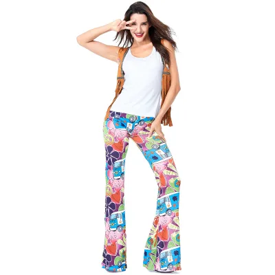 2025 new styles Adult Retro 60s 70s Hippie Love Peace Costume Cosplay Women Men Couples Halloween Purim Party Costumes