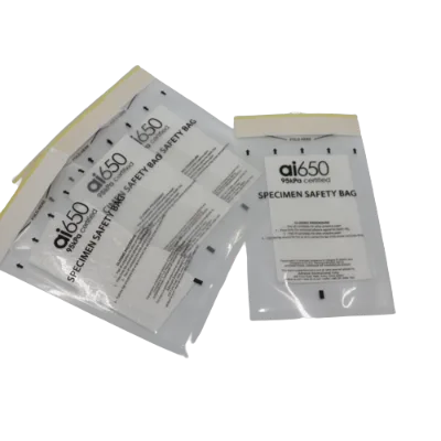 Specimen Bag With Zip Closure and Back Document Pocket Lab Pathology Transport Zipper Bags