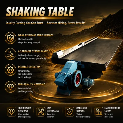 High Recovery Yunxi Shaking Table for Tin Tungsten Gold Mineral Processing Gravity Separator Mining Machine