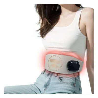 Slimming Belt Waist Vibrator Graphene Heating Pad for Period Pain Low Frequency Massager Belt for Women