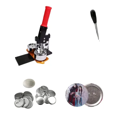 58mm Double Flash DIY Paper Cutting Machine Home Product Making Rotary Tinplate Consumables Yum Badge Homemade Badge Machine