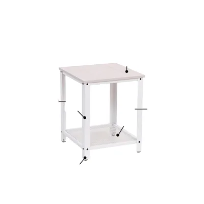 2021 China Traditional Living Room Square Metal Wooden Chinese Tea Table Set Side Table for Sale