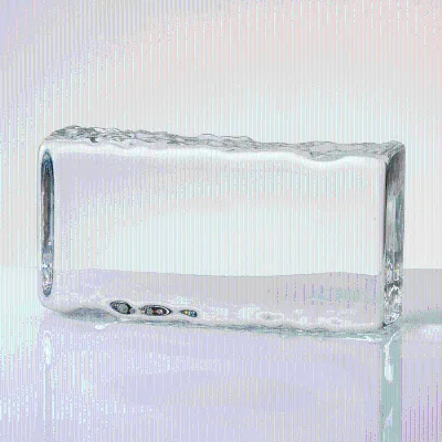 Hot Sales 50*100*200mm Wholesale Ice Pattern Glass Blocks Customized Good Quality Glass Brick for Wall