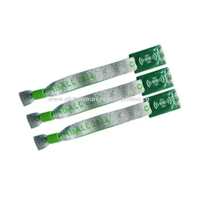 RFID wristbands, with eco-friendly Tube Lock, Polyester Material, logo customized