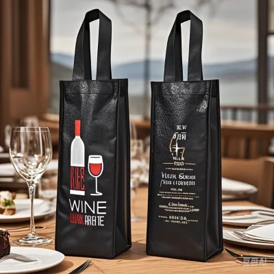 Bulk Customizable Wine Tote Bags | Non-Woven Eco-Friendly Event Giveaways