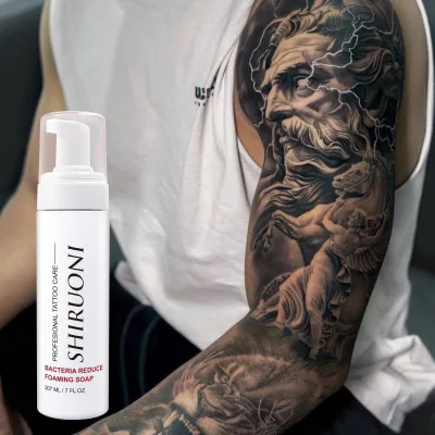 Custom Gentle Cleansing Tattoo Aftercare Body Foaming Wash Cleaner Soap Mousse Irritation Redness Soothing Tattoo Foam