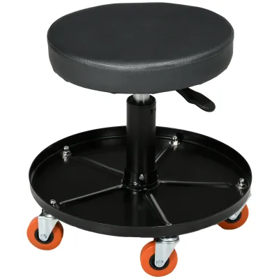 Multi Function Cheap Garage Shop Stool Comfortable Adjustable Stool With Wheels Customized Color and Logo Garage Stool