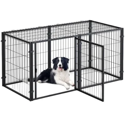 Waterproof Indoor/Outdoor Big Playpen and Dog Crate for Training Cats and Dogs Cage Training Pads Included