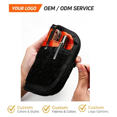 EDC Tactical Utility Pouch Multi Pocket Tool Storage Organizer Bag Hook and Loop Panel Outdoor Gear Pouch Custom Logo