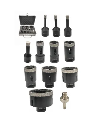 6-68mm 12pcs Set Diamond Core Bit Marble Drill Hole with Adapter