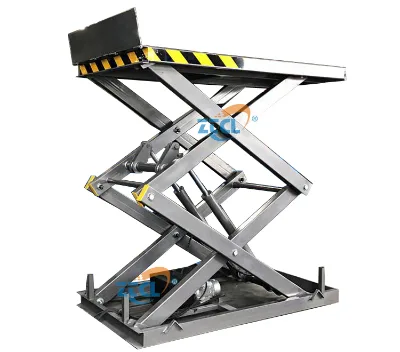 CE Factory Customized Hydraulic Stationary Scissor Lift Platform Loading Dock Max 20Ton Plate Table With Extension Loading Ramp