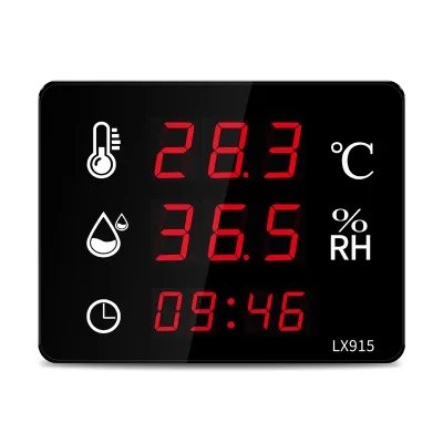 RONGCE LX915-F Industrial Digital Thermometer Hygrometer Probe Wall-Mounted Sauna Room Indoor Use OEM/ODM Customizable 3m Probe
