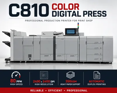 C810 80ppm A3 Color Production Printer Digital Press 350gsm Commercial Printing Machine for Print Shop