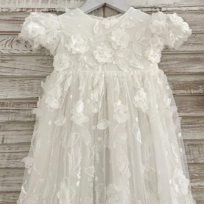 Soft Lace Floral Hairbands Flower Crown Dress Baby Headbands Newborn Floral Dress for 2-24 Months Baby Girl