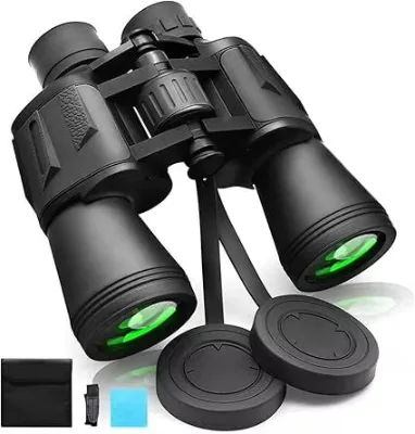 10x50 Porro Binoculars - Multi-Coated Waterproof 50mm - 3000m Range for Bird Watching Hunting Outdoor