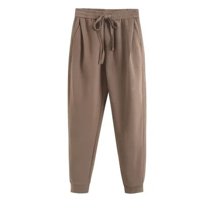 High Quality Factory Custom Design Casual Sporty Fleece Solid Loose Men's Sweatpants