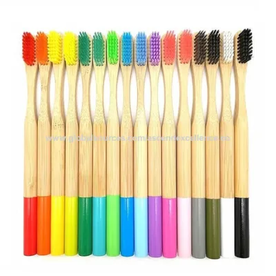 Based Bristles, Bamboo Toothbrushes, Soft Natural Toothbrush for Adults