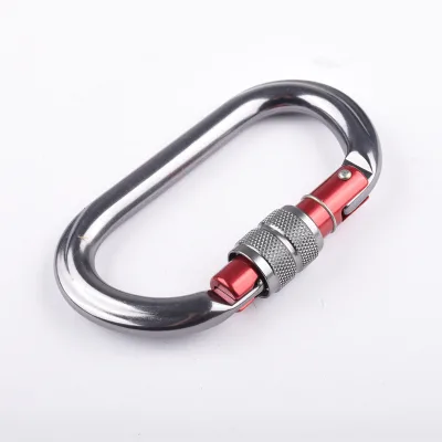 Outdoor Carabiner Backpack D-Type Security Hook Plain Finish Alloy/Aluminium Mining Link