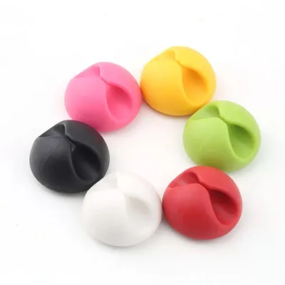 Cable Holder Clip Car Desk Desktop Wall Round USB Wire Cord Organizer Retainer Clamps Collation Management