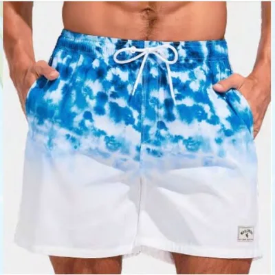 Men's Surfing Print Beach Shorts-0228E
