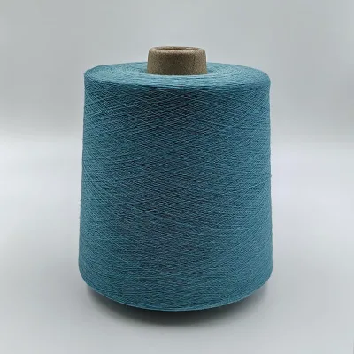 Cheap Price Nylon Rosy Pink 801 Nylon Textured Yarn Cotton Covered Spandex Yarn 32S + 40D Dark Blue Yarn for Hand Knitting