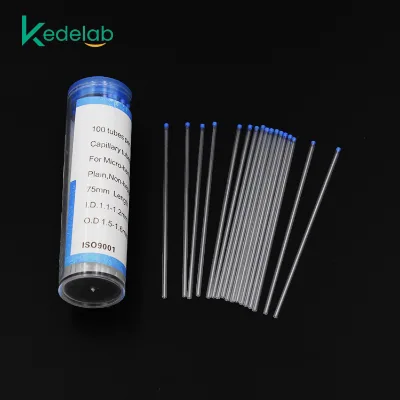 Laboratory Medical Supplies Disposable Red Blue Glass Micro Hematocrit Capillary Tube With Heparin