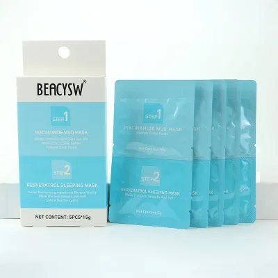 Factory Wholesale 2-Step Skincare Set: Brightening Niacinamide Mask & Hydrating Resveratrol Mask