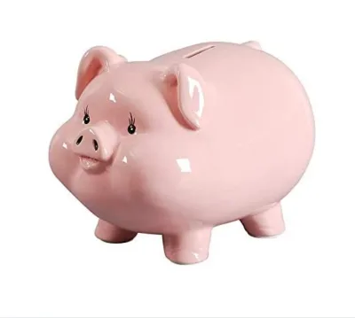Piggy Bank for Adults,Girls,Ceramics Pink Pig,alcancias De Dinero para Adultos Saving Money Bank for Kids,Coin Counter Jar