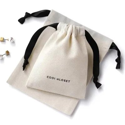 Professional Plain Canvas Bags Drawstring Bag Cotton Drawstring Dust Bag