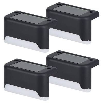 Solar-powered step lights