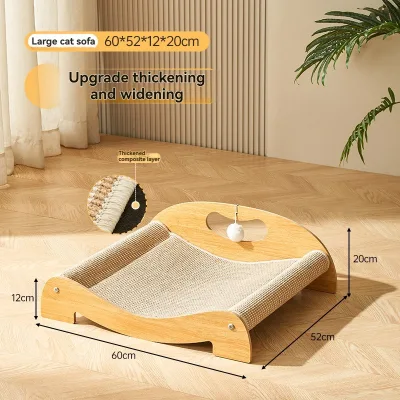 Scratcher Lounge Bed All in One Wear Resistant Non Shedding Cat Sofa Chair All Season Grinding Rest Pad for Indoor Cat