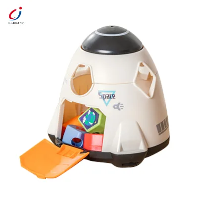 Chengji Educational Cartoon Airship Shape Matching Game Baby Cognitive Pairing Toy Geometric Shape Match Stacking Sorting Block