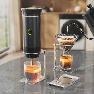 Portable Plastic Coffee Machine Powder Capsule Universal USB Wireless Heating Outdoor Car Home Espresso Extractor