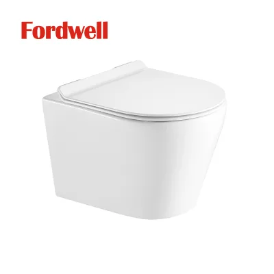 Custom Creamic European Style Sanitary Ware Toilet Set White Wall-hung Toilet for Hotel Bathroom
