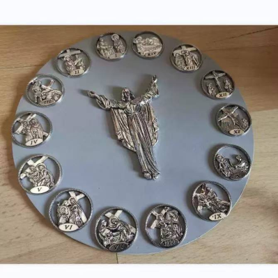 VIA Crucis Jesus 14 Pieces Medals Prayer Gifts Catholic Christian Church Home Decor Accessories