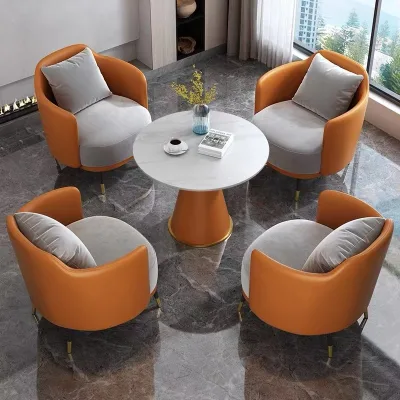 Small Office Coffee Table Chair Set for Hotel Reception Hall Negotiation Internet Celebre Leisure One Table Two Functions