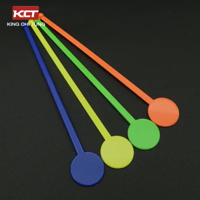 Wholesale Plastic Cocktail Stirrers Round Head Swizzle Sticks BPA Free Colorful Drink Mixers for Bars Parties Wedding Events