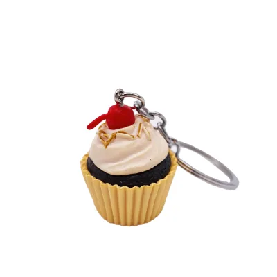 Wholesale Simulated Hot Dog Burger Keychain Sandwich Fries Popcorn Burger Ice Cream Food Keychain Pendant Children's Gifts