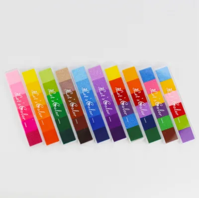 New 6-color Strip Gradient Colorful Small Ink Pad of Finger Painting
