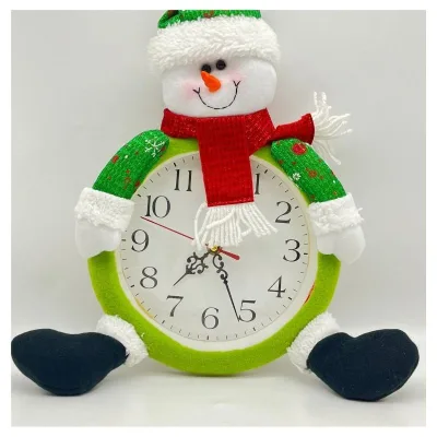 Snowman Electronic Clock for Xmas Party Supplies Holiday Clock Decor Hanging Clock Christmas Pendant Elder