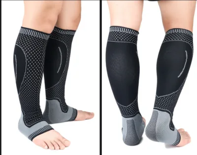 Wholesale Breathable Extended Knitted Compression Calf Supports for Basketball Football Hiking Sports
